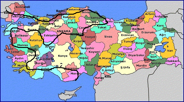 Türkei Route 2017